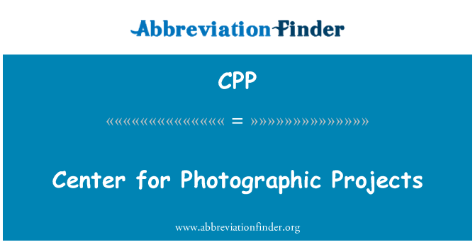 CPP: مرکز پروژه های عکاسی