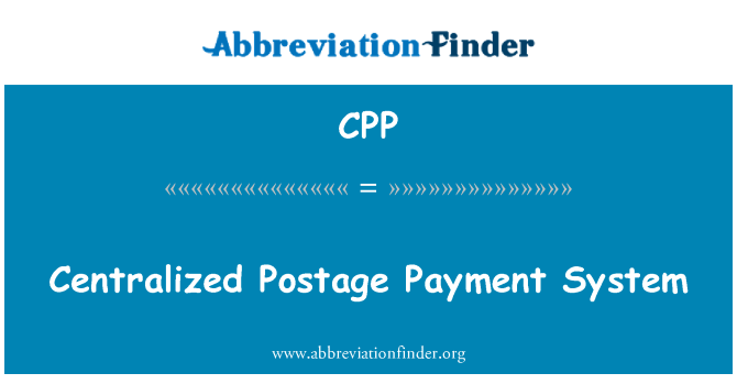 CPP: Sistema de pagament de franqueig centralitzada