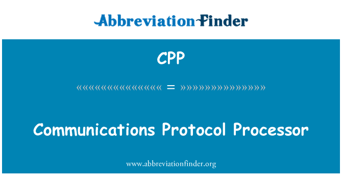 CPP: Haberleşme protokolü işlemci