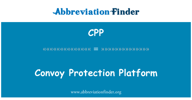CPP: Platforma pro ochranu konvoje