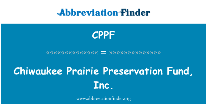 CPPF: Chiwaukee Prairie збереження фонду, Inc.