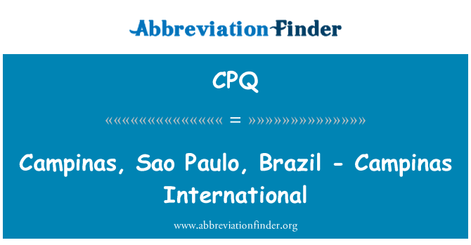CPQ: 坎皮纳斯-在巴西圣保罗坎皮纳斯国际