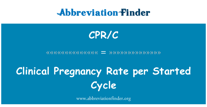 CPR/C: Klinisk graviditetsrate pr. gang cyklus
