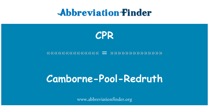 CPR: Camborne-piscina-Redruth