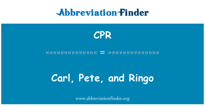 CPR: Carl, Pete ja Ringo