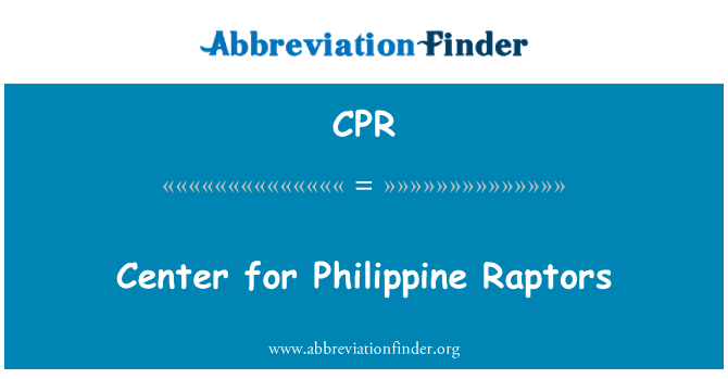 CPR: Centrum pro filipínské dravců
