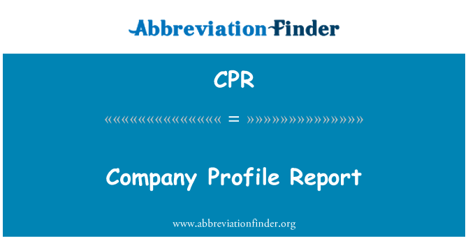 CPR: Selskapet profil rapport