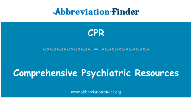 CPR: Globales ressources psychiatriques