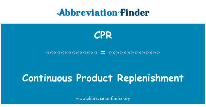 CPR: Produk terus-menerus pengisian