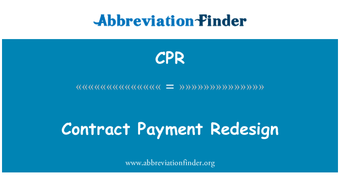 CPR: החוזה התשלום לעצב מחדש