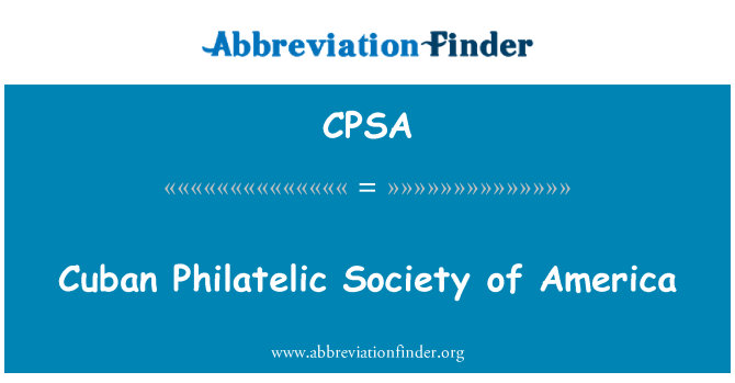 CPSA: Sosyete Philatélique Kiben an Amerik yo