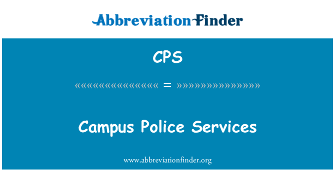 CPS: Servicios de la policía del campus