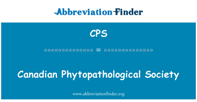 CPS: Canadian Phytopathological Society