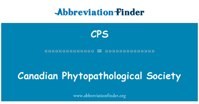 CPS: สังคมแคนาดา Phytopathological