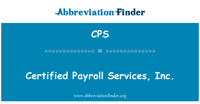 CPS: Certificado Payroll Services, Inc.