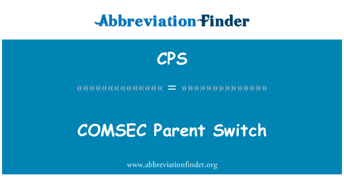 CPS: COMSEC pai Switch