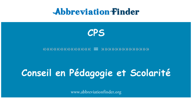 CPS: Rådgiver no Pédagogie et Scolarité