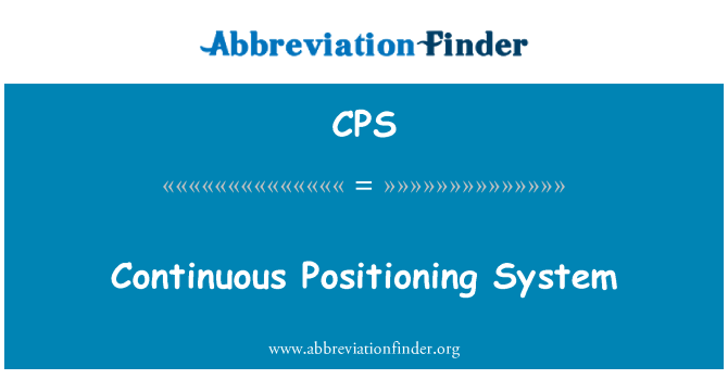 CPS: Terus-menerus Positioning System