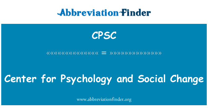 CPSC: Center for Psychology and Social Change
