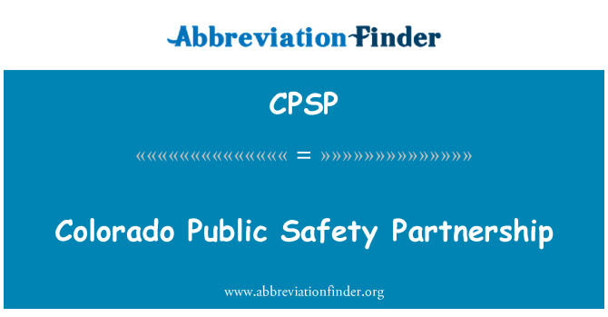 CPSP: Colorado Public Safety partnerskap