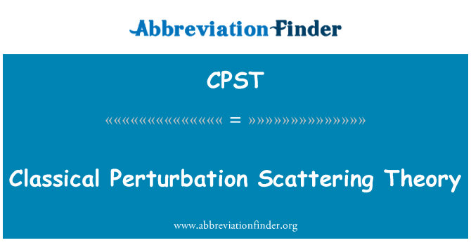 CPST: 고아 한 섭 동 산란 이론