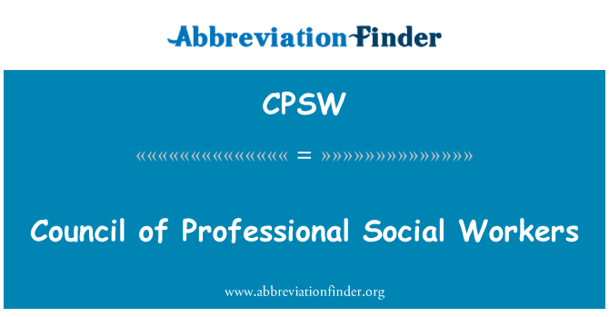 CPSW: Rada profesionálních sociálních pracovníků