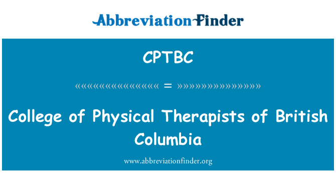 CPTBC: College terapis fisik British Columbia