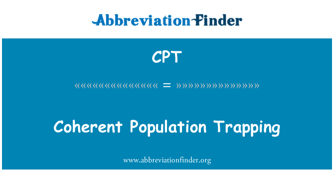 CPT: ประชากร coherent ดัก