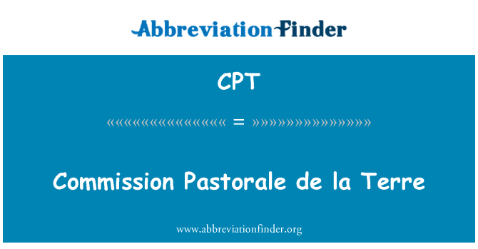 CPT: Kommission Pastorale De La Terre