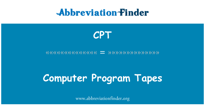 CPT: Datamaskinen programmet bånd