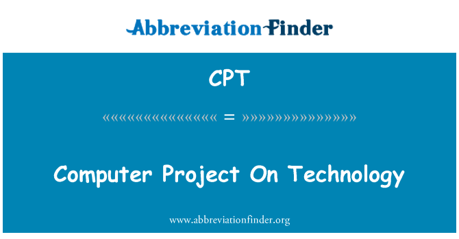 CPT: Progetto computer sulla tecnologia