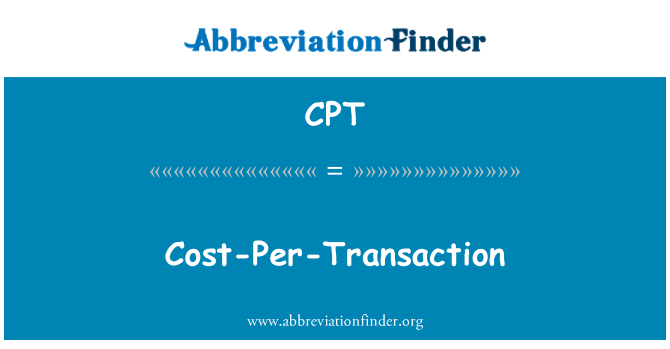 CPT: Kosten Per transactie