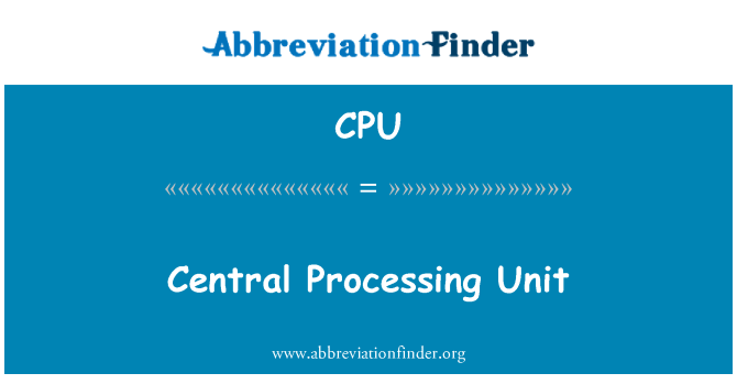 CPU: Unitatea centrală de prelucrare