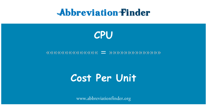 CPU: هزینه هر واحد