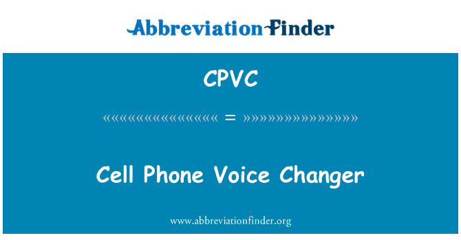 CPVC: เปลี่ยนเสียงโทรศัพท์มือถือ