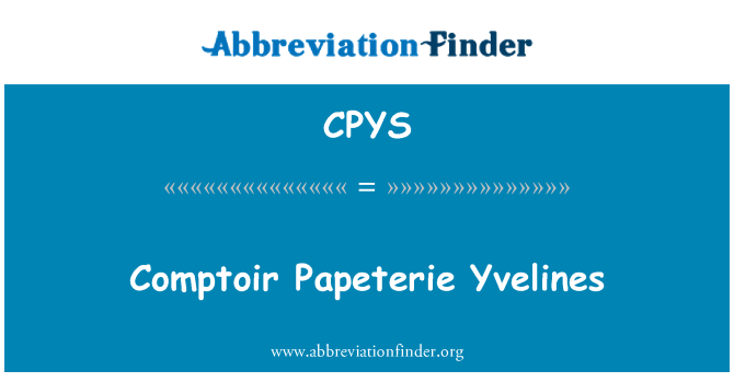 CPYS: Yvelines Comptoir Papeterie