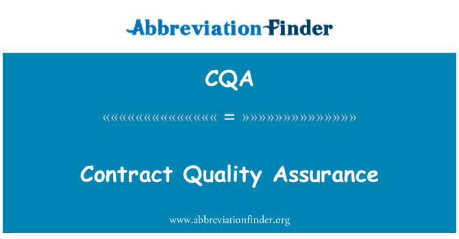 CQA: Contratto di assicurazione di qualità