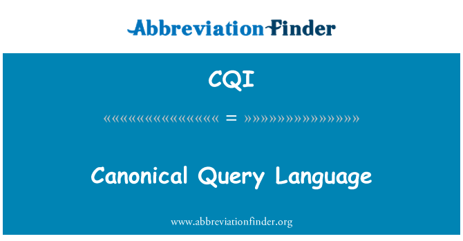 CQI: Requête canonique lang