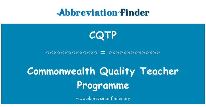 CQTP: Commonwealth kvalitní učitel program