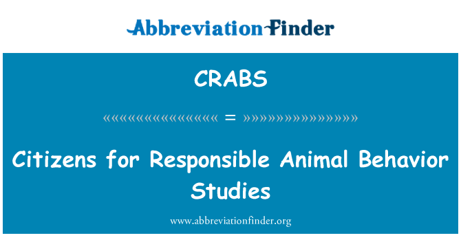 CRABS: Citizens for Responsible Animal Behavior Studies