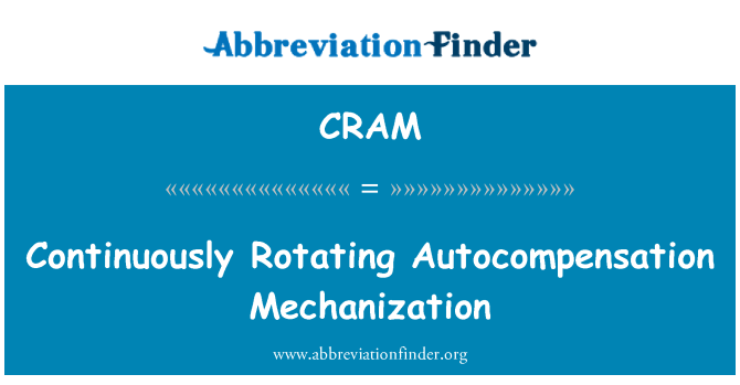 CRAM: लगातार Autocompensation मशीनीकरण घूर्णन