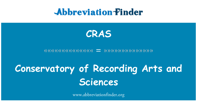CRAS: Konservatoriju Recording Arts and Sciences