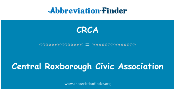 CRCA: Roxborough pusat Civic Asosiasi