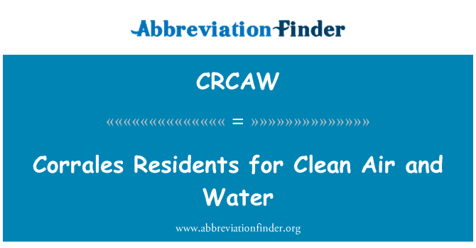 CRCAW: Corrales Residents for Clean Air and Water