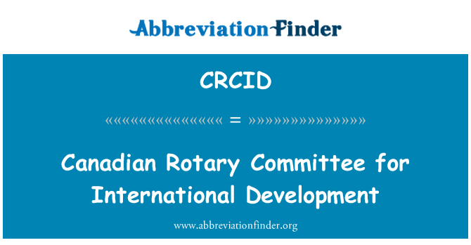 CRCID: Canadiske roterende Komité for International udvikling