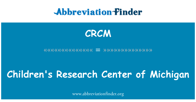 CRCM: Research Center de Michigan timoun yo