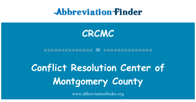 CRCMC: Konflikt reševanje Center Montgomery County