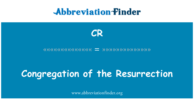 CR: Kongregasion de la Résurrection