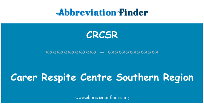 CRCSR: Regió meridional de Centre de respir de cuidador