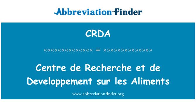 CRDA: Sant de Chanche et de Developpement sur Okay Aliments